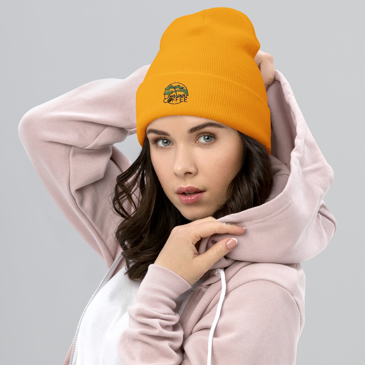 Cuffed Beanie with Embroidered PurCur Logo