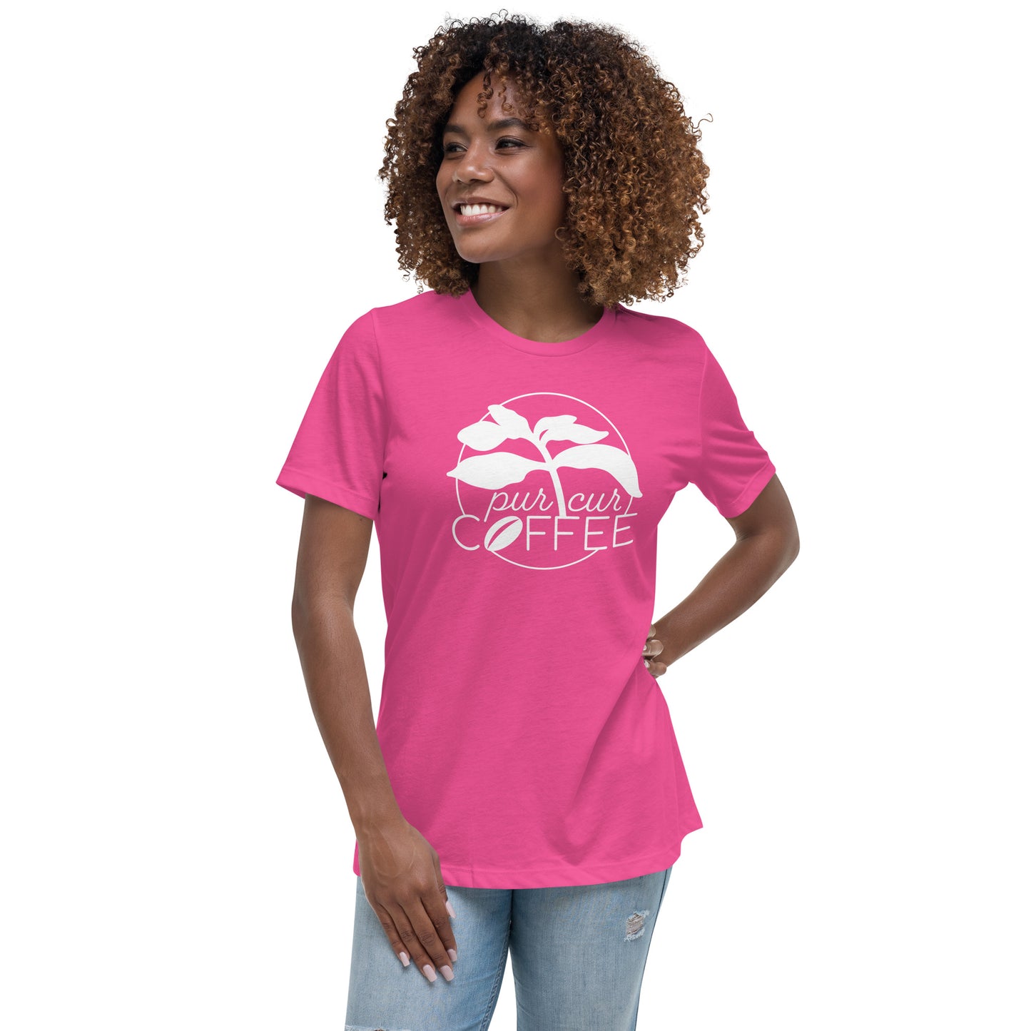 Women's Relaxed T-Shirt with PurCur Logo